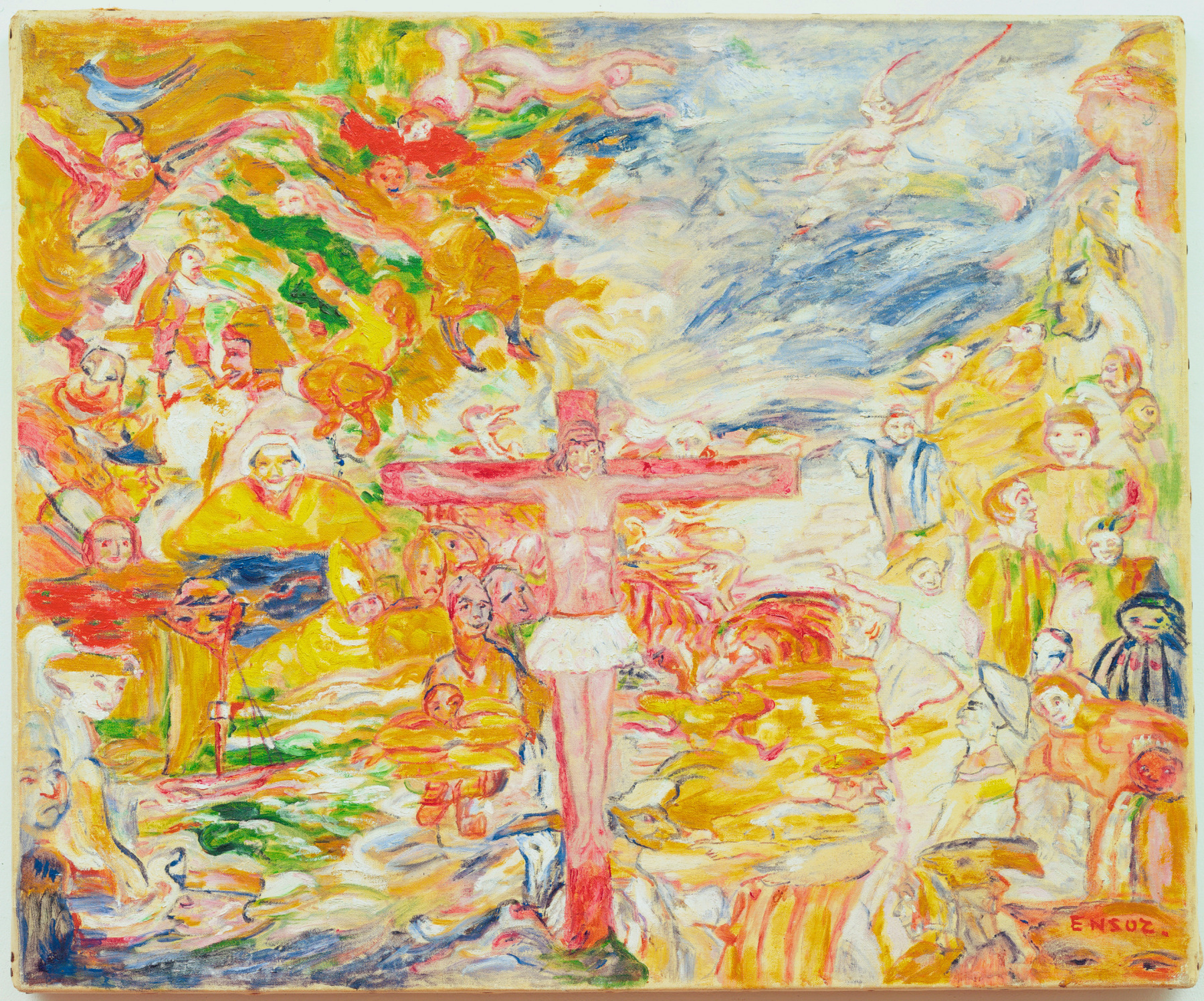 About the Artwork James Ensor. Le Christ Agonisant (christ in Agony).  by James Ensor