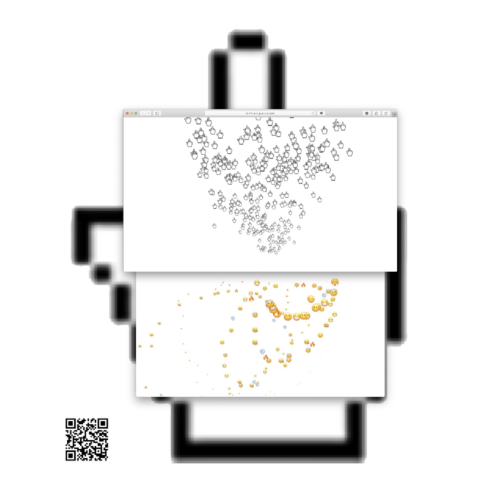 About the Artwork Aaajiao. Protester:cursor:emoji 2019 .website.app  by aaajiao