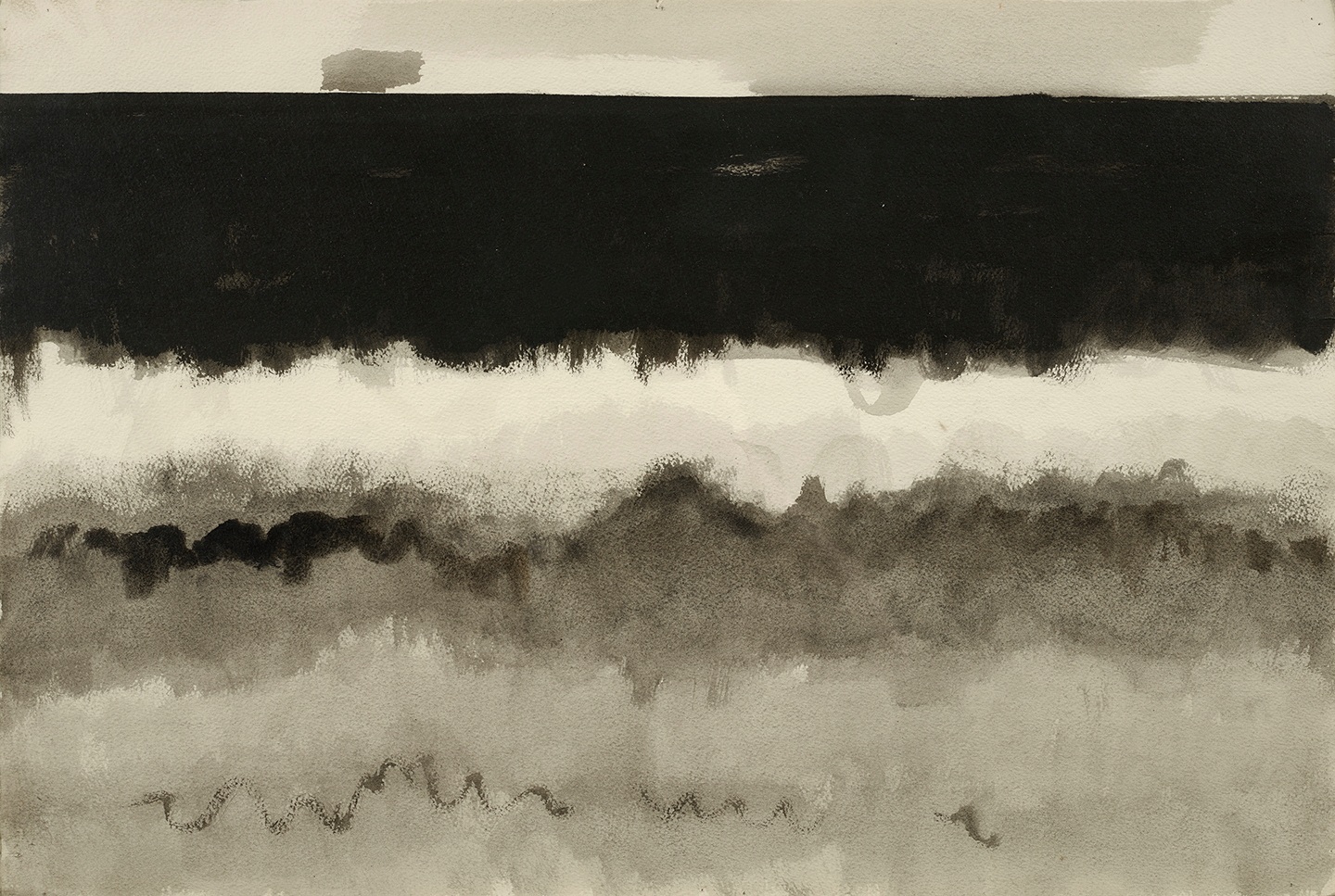 About the Artwork Herman Maril (1908 1986)  Breakers, 1977  Brush and Black Ink and Ink Wash on Paper  15 1:8 X 22 ½ Inches  by Herman Maril