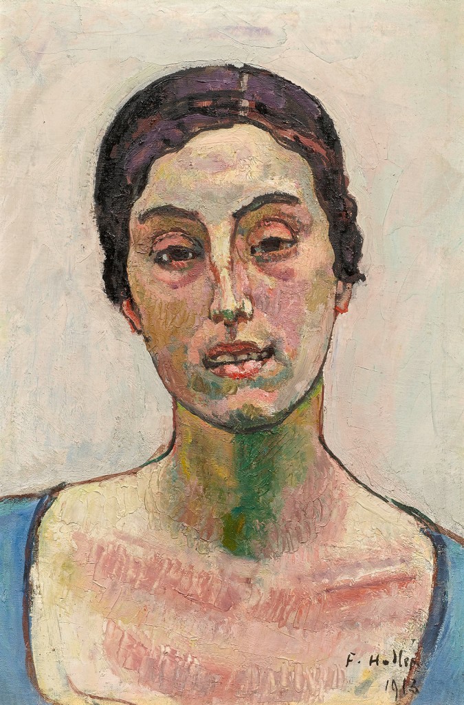 About the Artwork Ferdinand Hodler. Portrait of the Dancer Francine Maylach. 1916. Oil on Canvas. 46 X 28 Cm  by Ferdinand Hodler