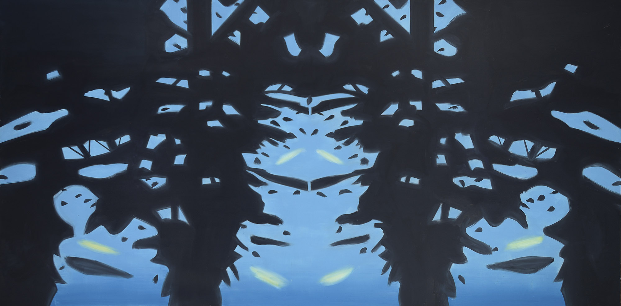 About the Artwork Alex Katz. Reflection 7, 2008. Oil on Linen.(274.3 X 548.6 Cm)  by Alex Katz