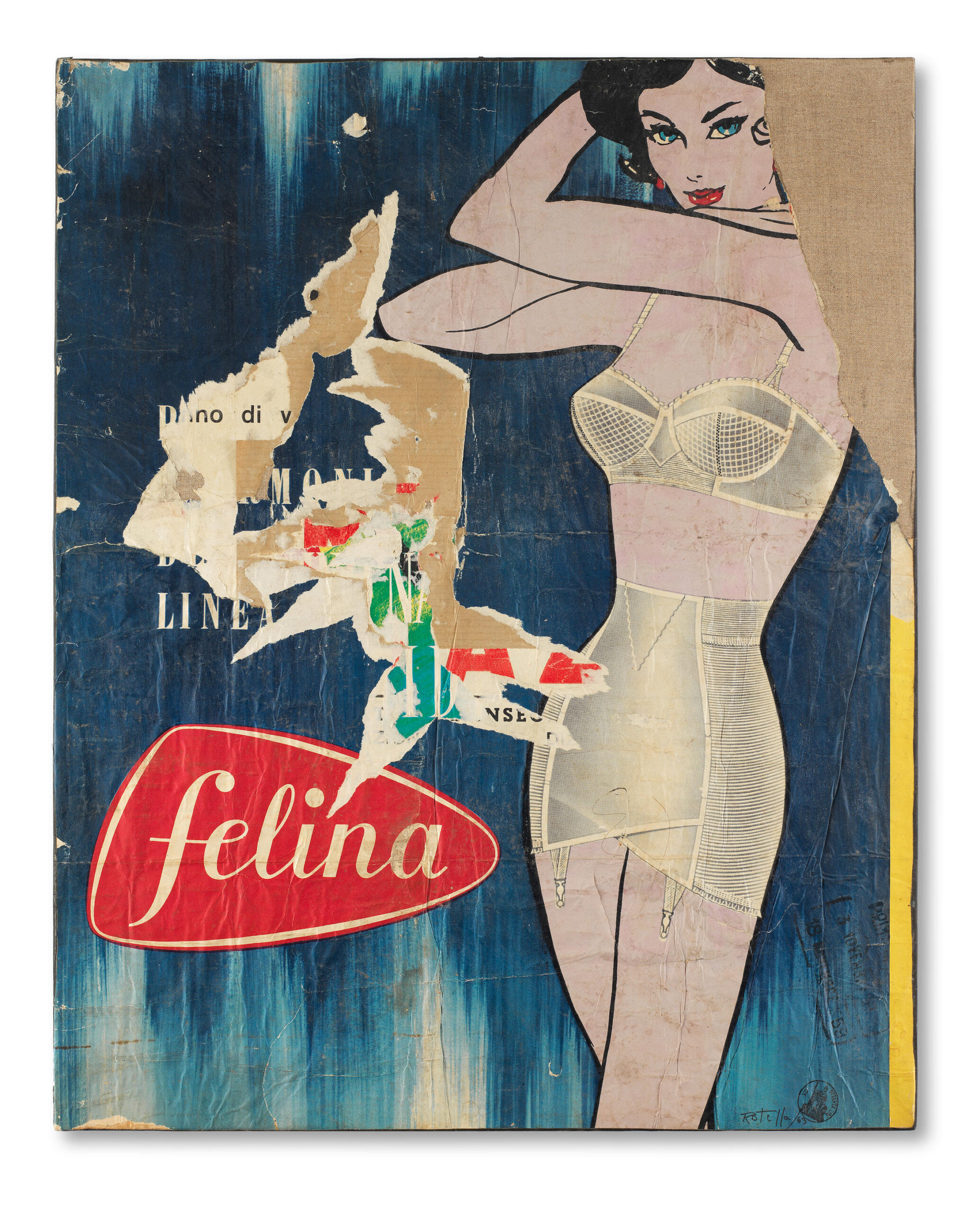 About the Artwork Rotella Mimmo. Felina. 1963  by Mimmo Rotella