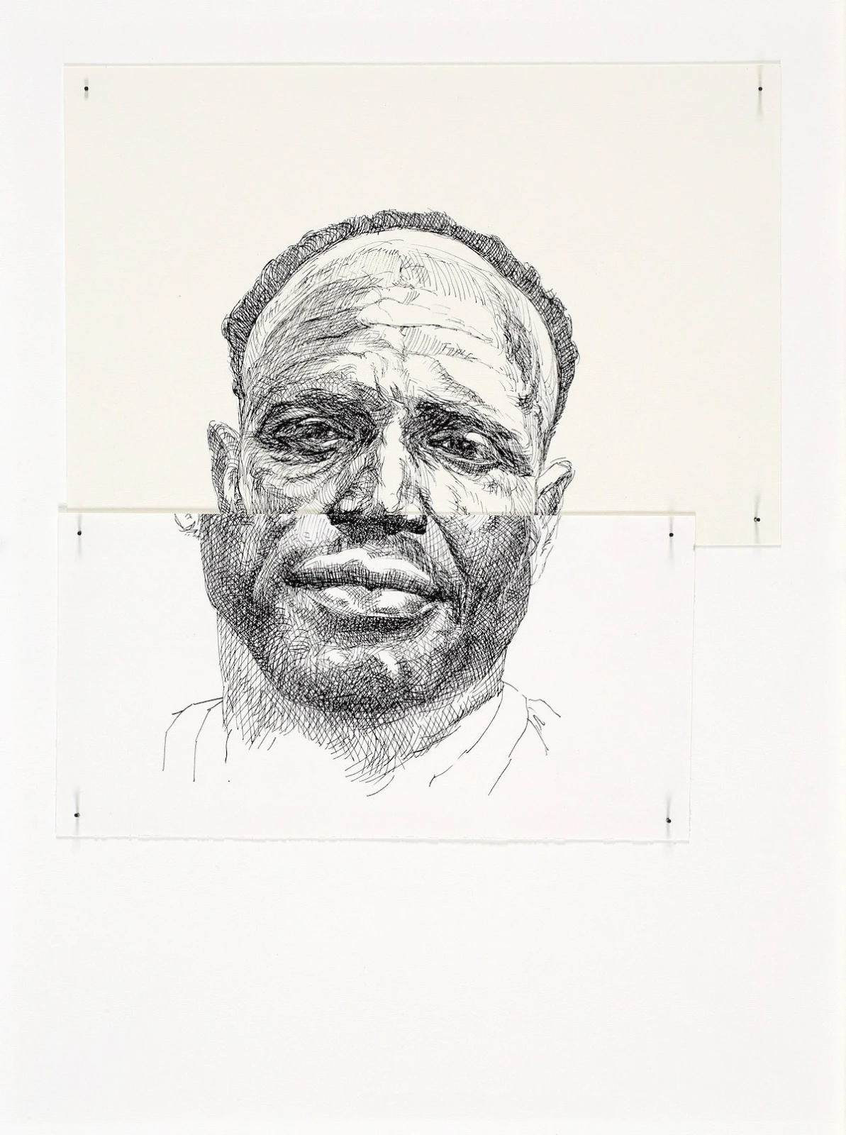 About the Artwork Nidhal Chamekh Nos Visages No. Ii, 2019 Ink on Paper 29,5h X 21w Cm  by Nidhal Chamekh