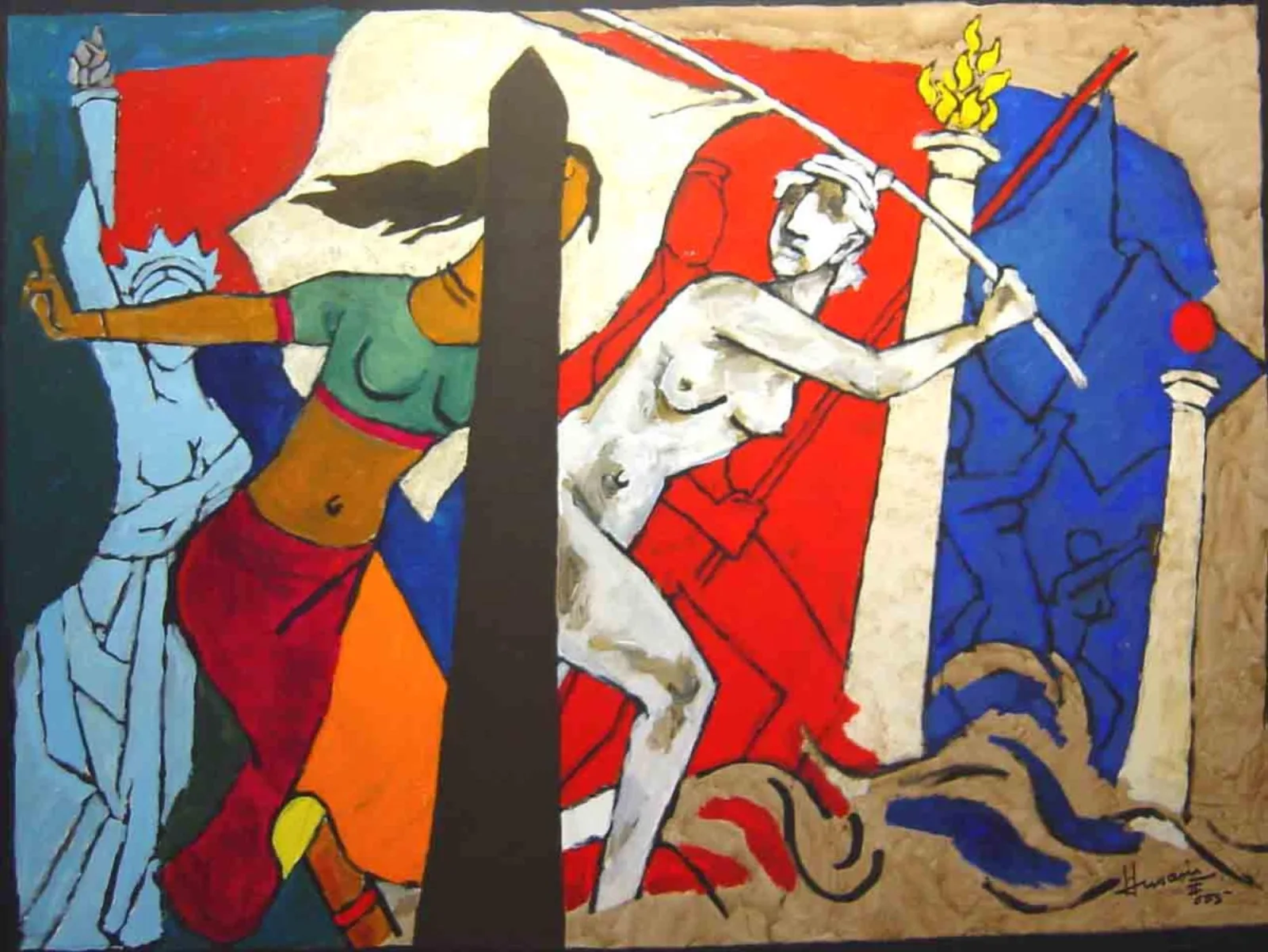 About the Artwork M. F. Husain. Revolution. 2005  by M. F. Husain